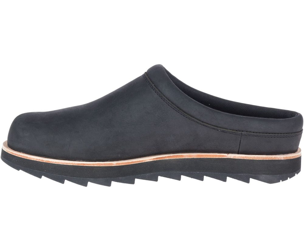 Merrell Slip Ons Black - Juno Clog Leather - Mens 80AOPGDJR
